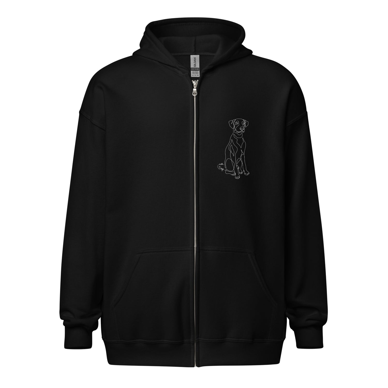 Sitting With Dogs Unisex Zip Hoodie