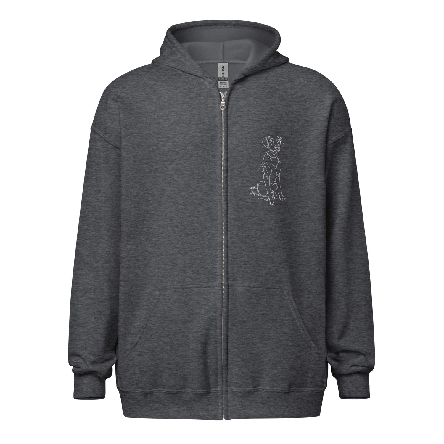 Sitting With Dogs Unisex Zip Hoodie