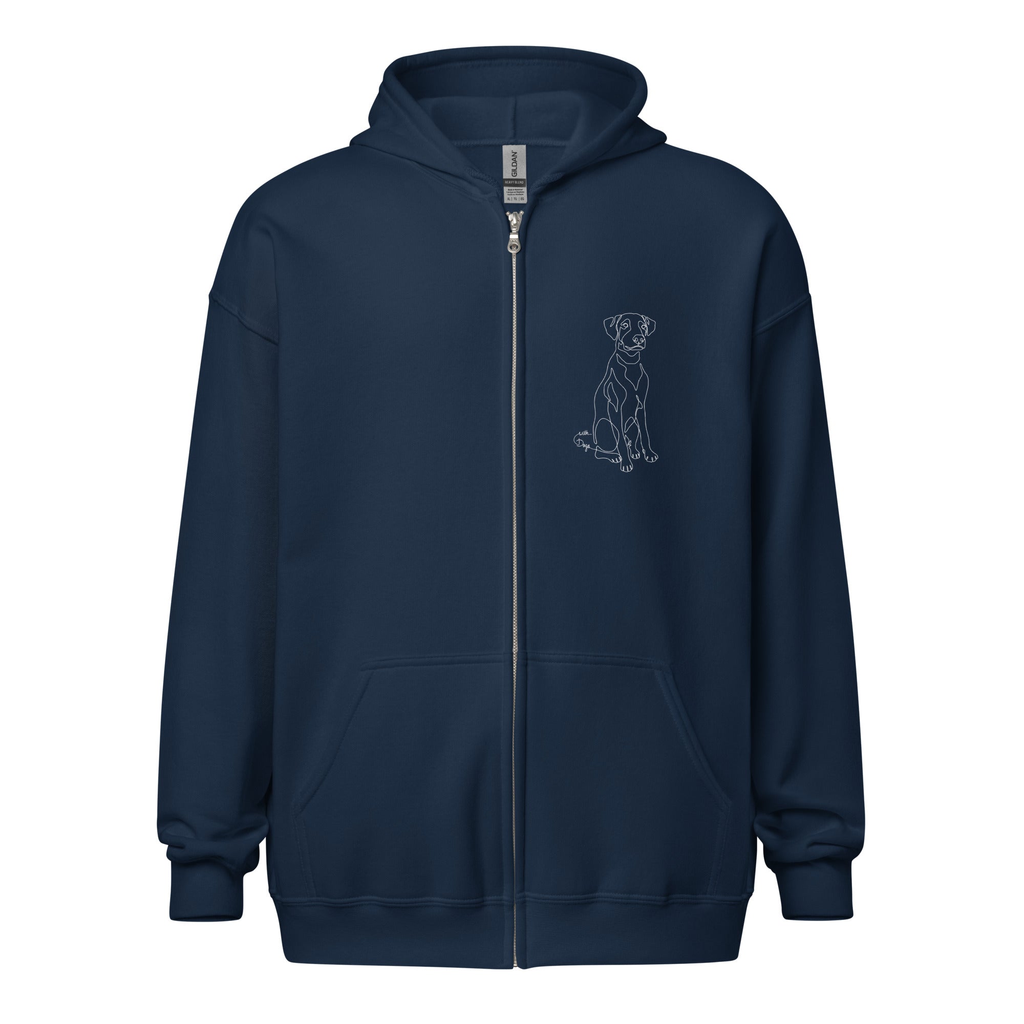 Sitting With Dogs Unisex Zip Hoodie