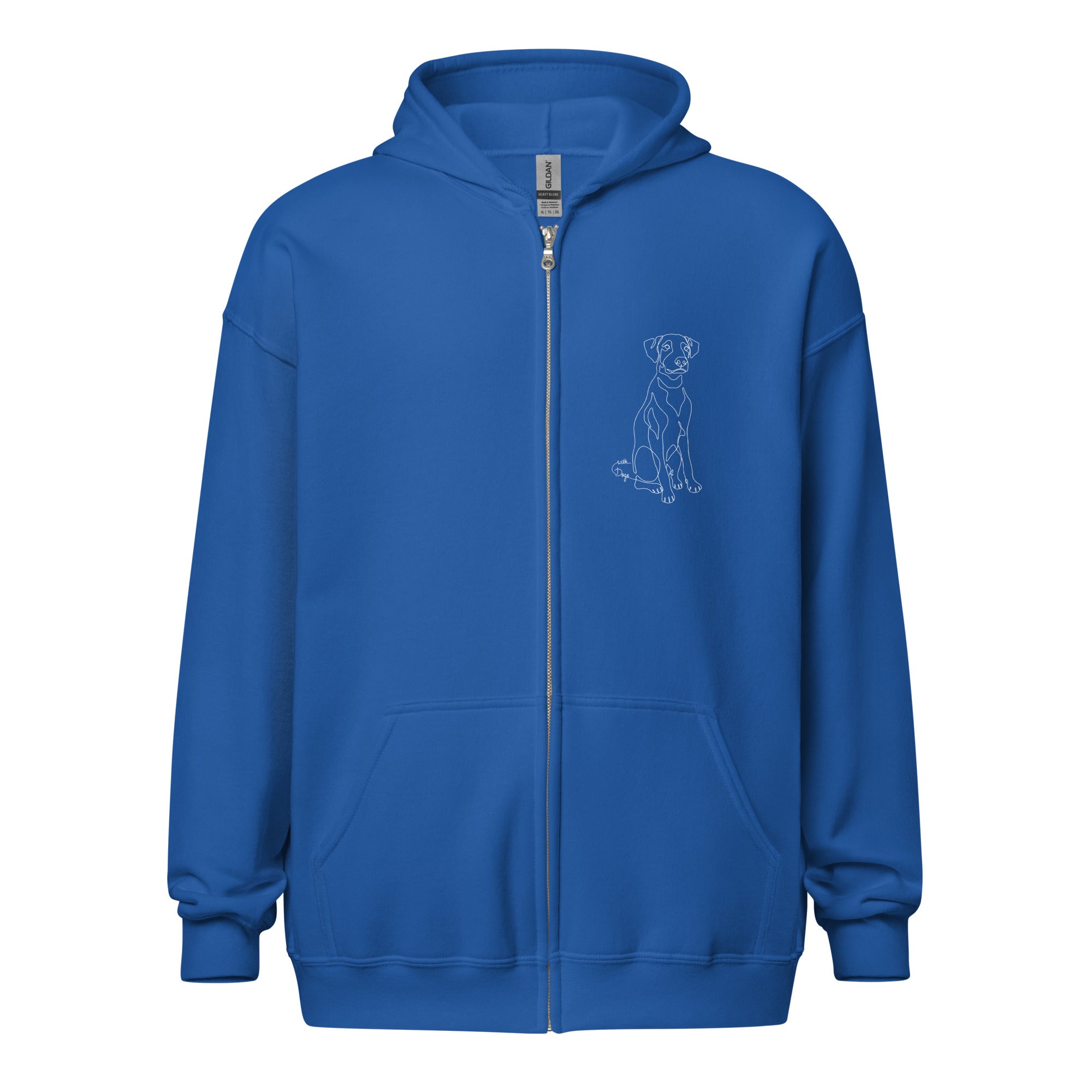 Sitting With Dogs Unisex Zip Hoodie