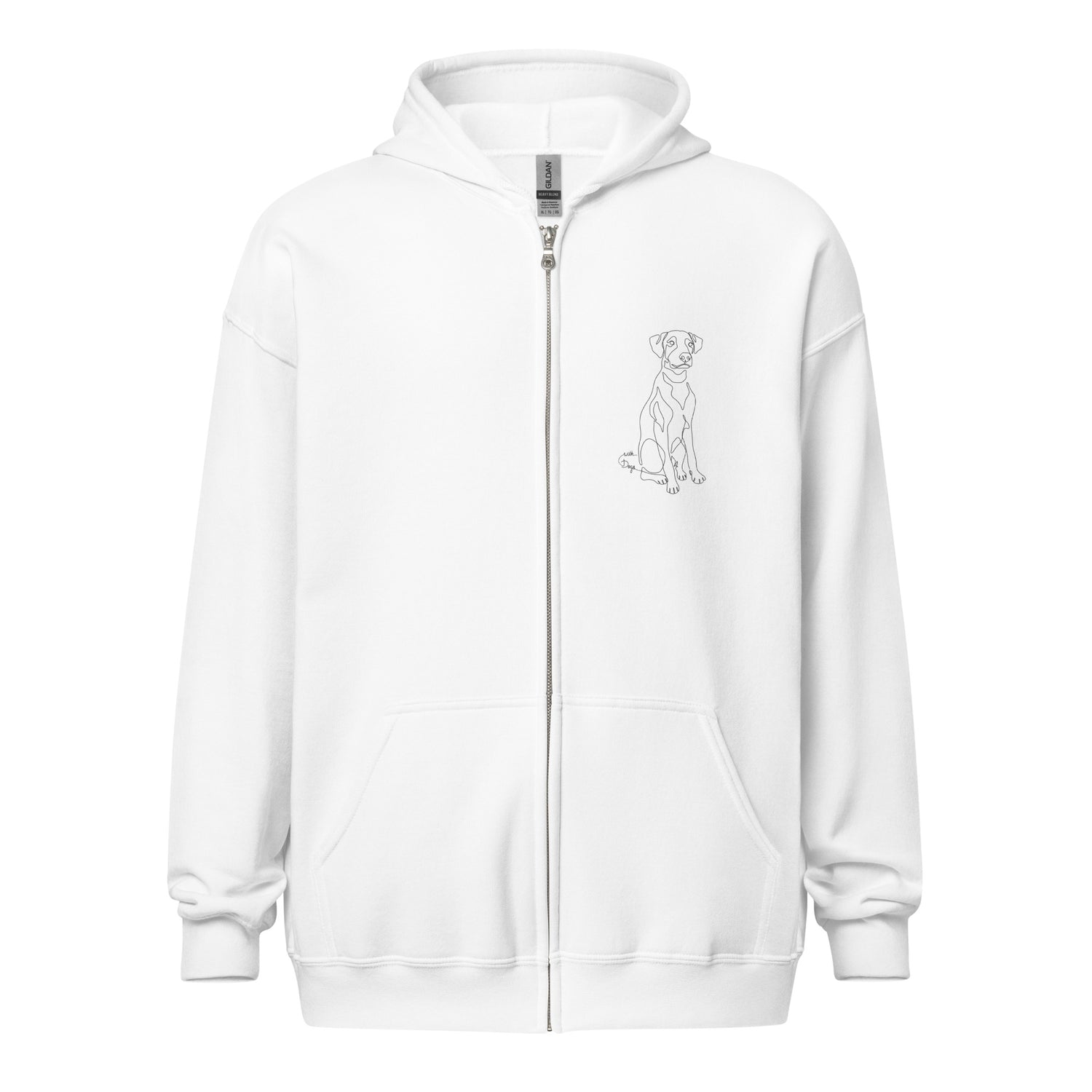 Sitting With Dogs Unisex Zip Hoodie