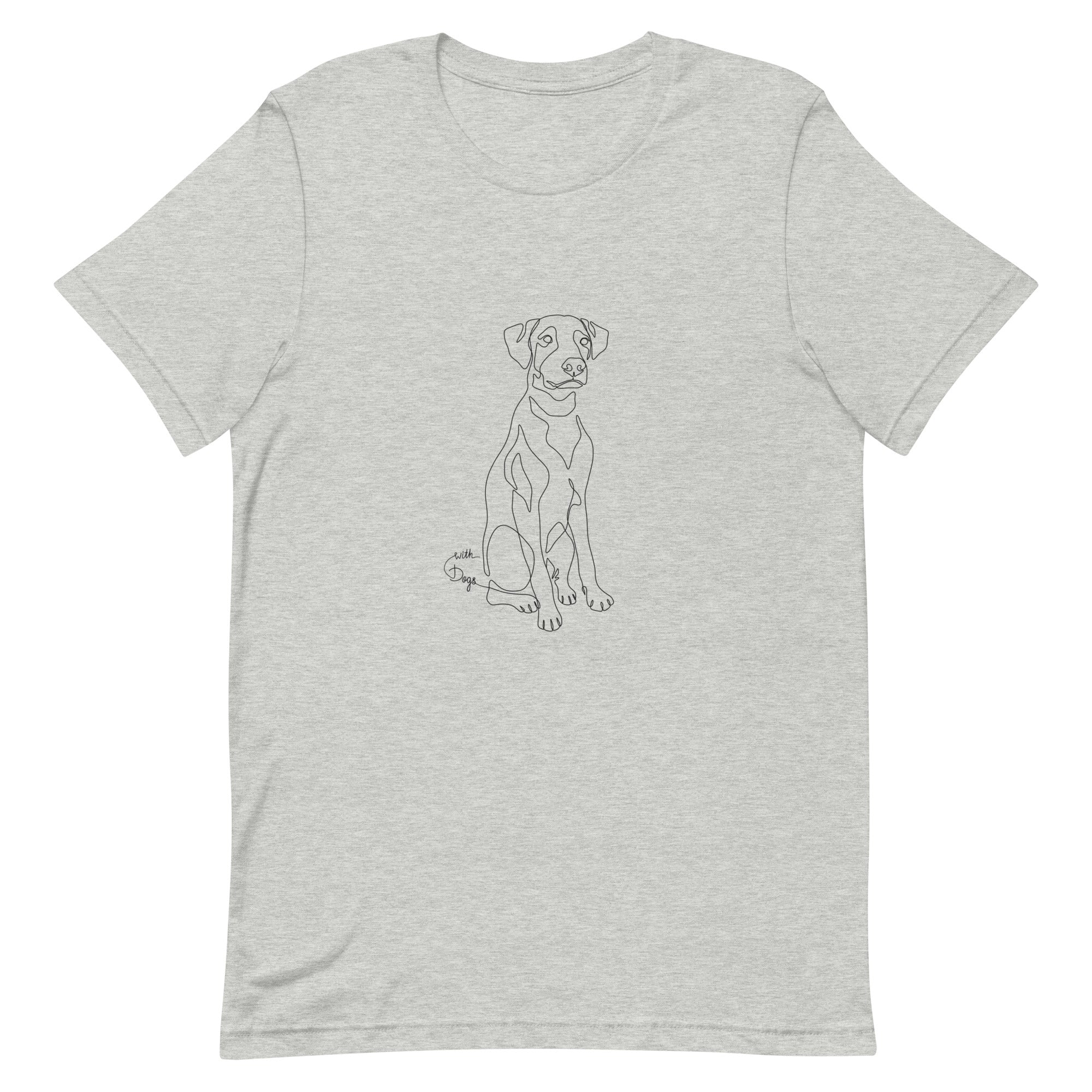 Sitting With Dogs Unisex t-shirt