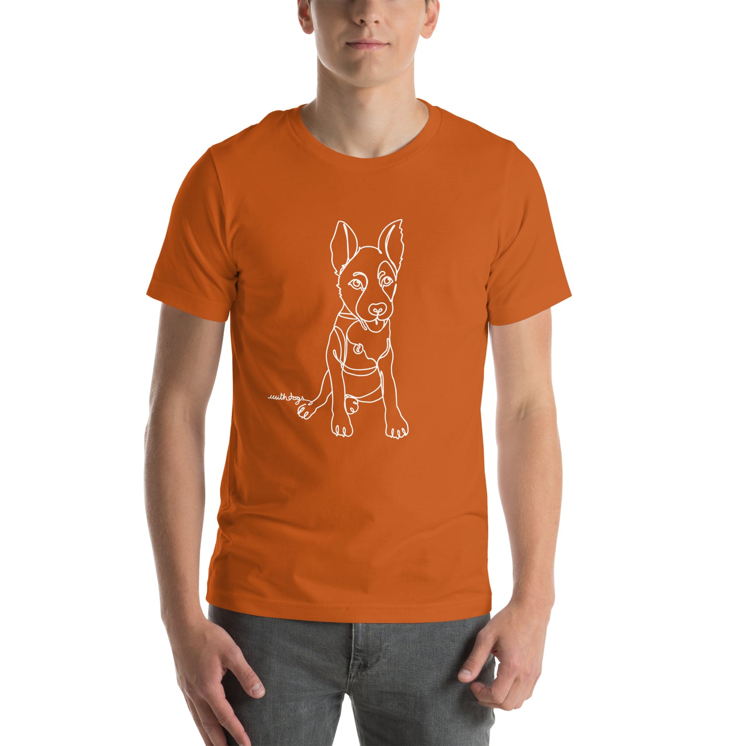 Sitting With Dogs [Bean] Unisex t-shirt