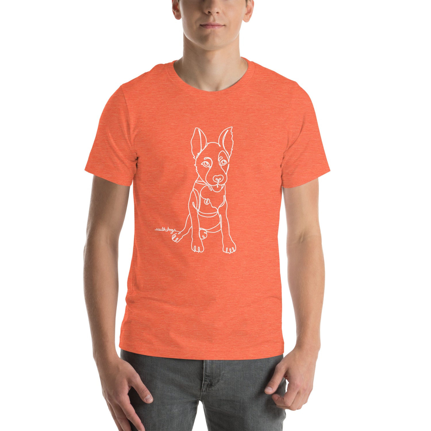 Sitting With Dogs [Bean] Unisex t-shirt