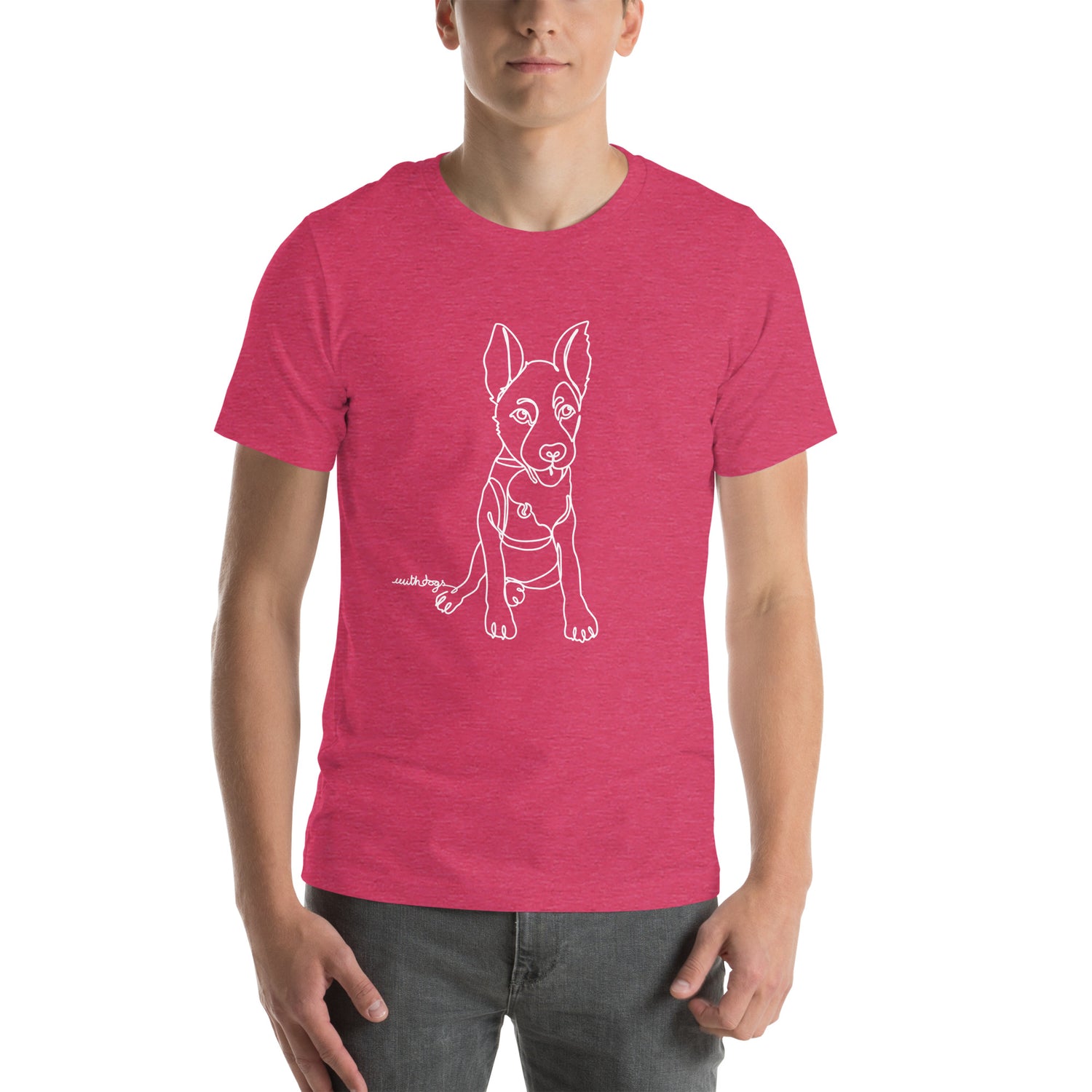 Sitting With Dogs [Bean] Unisex t-shirt