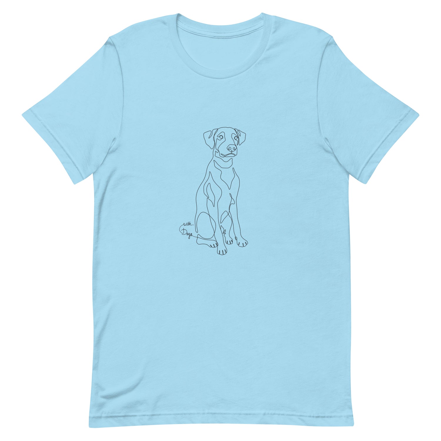 Sitting With Dogs Unisex t-shirt