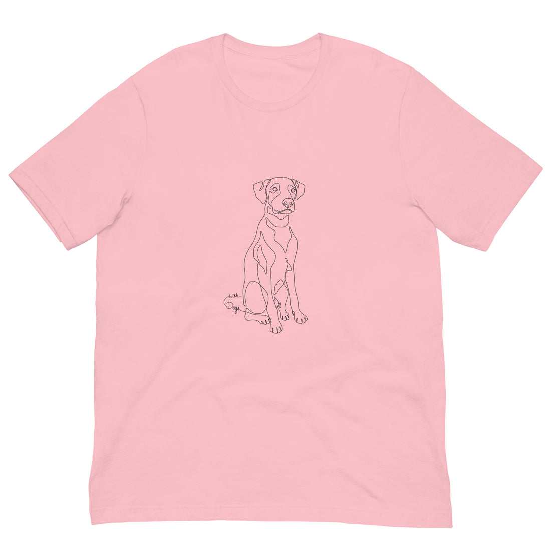 Sitting With Dogs Unisex t-shirt