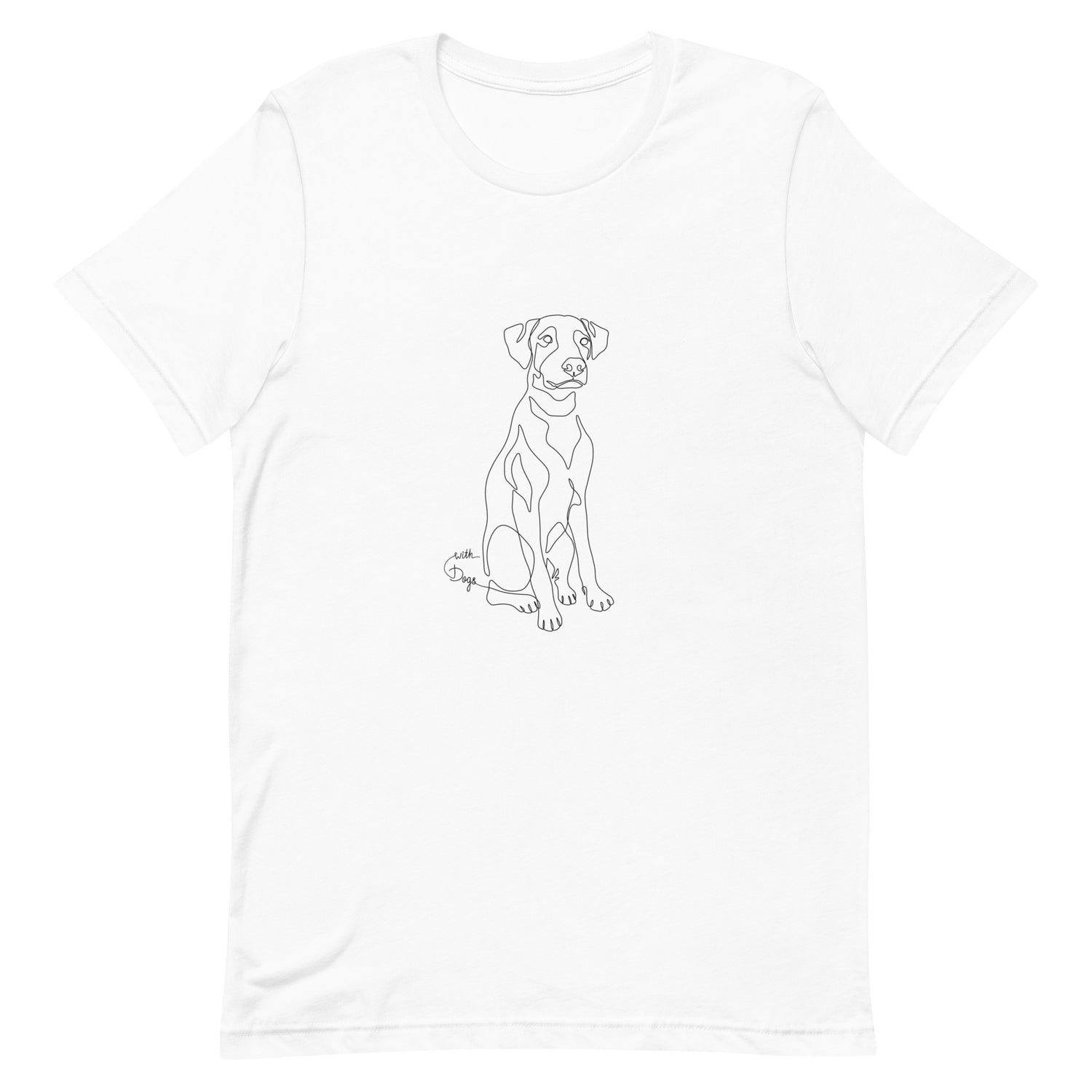 Sitting With Dogs Unisex t-shirt