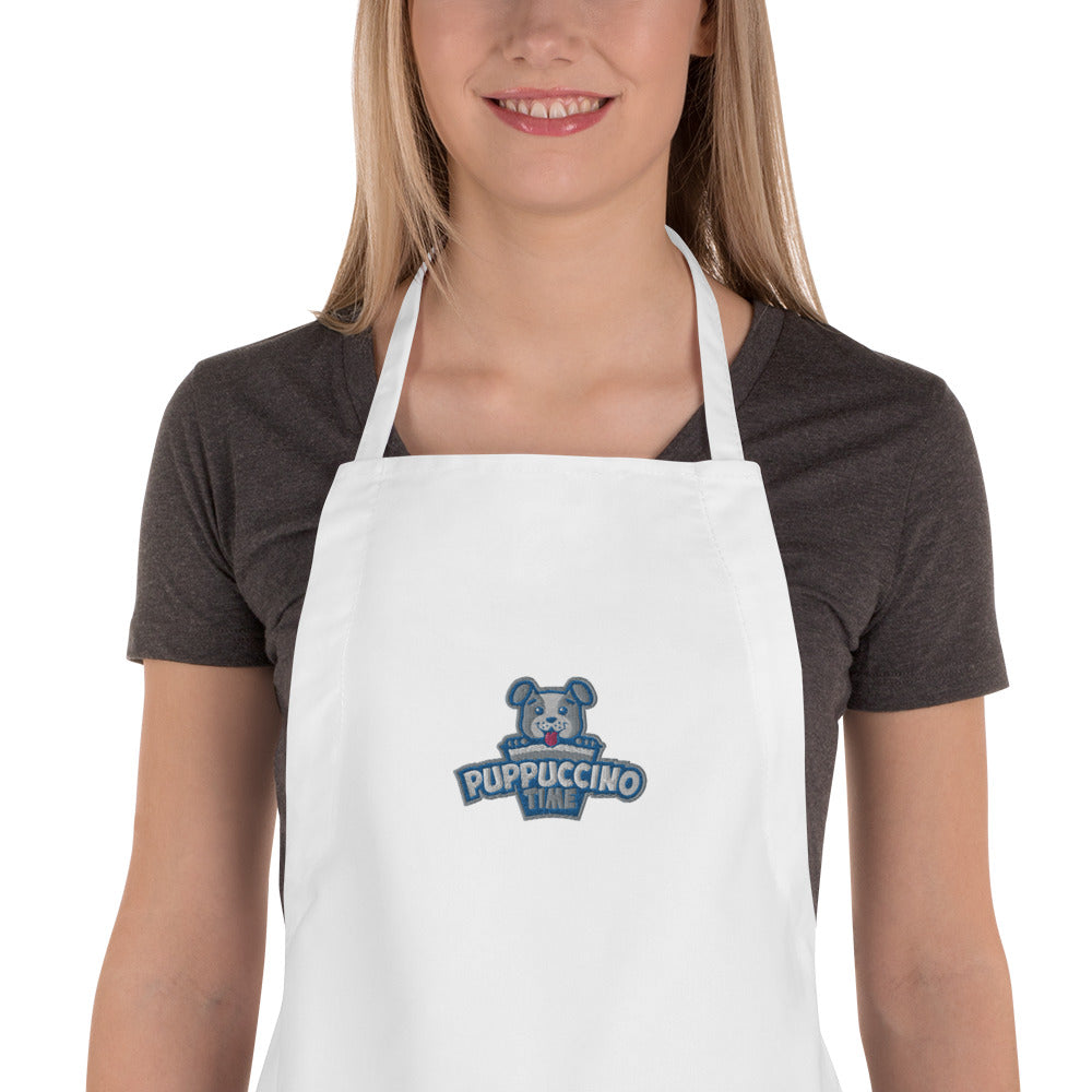 Puppuccino Time Pet Chef Apron by Rocky Kanaka