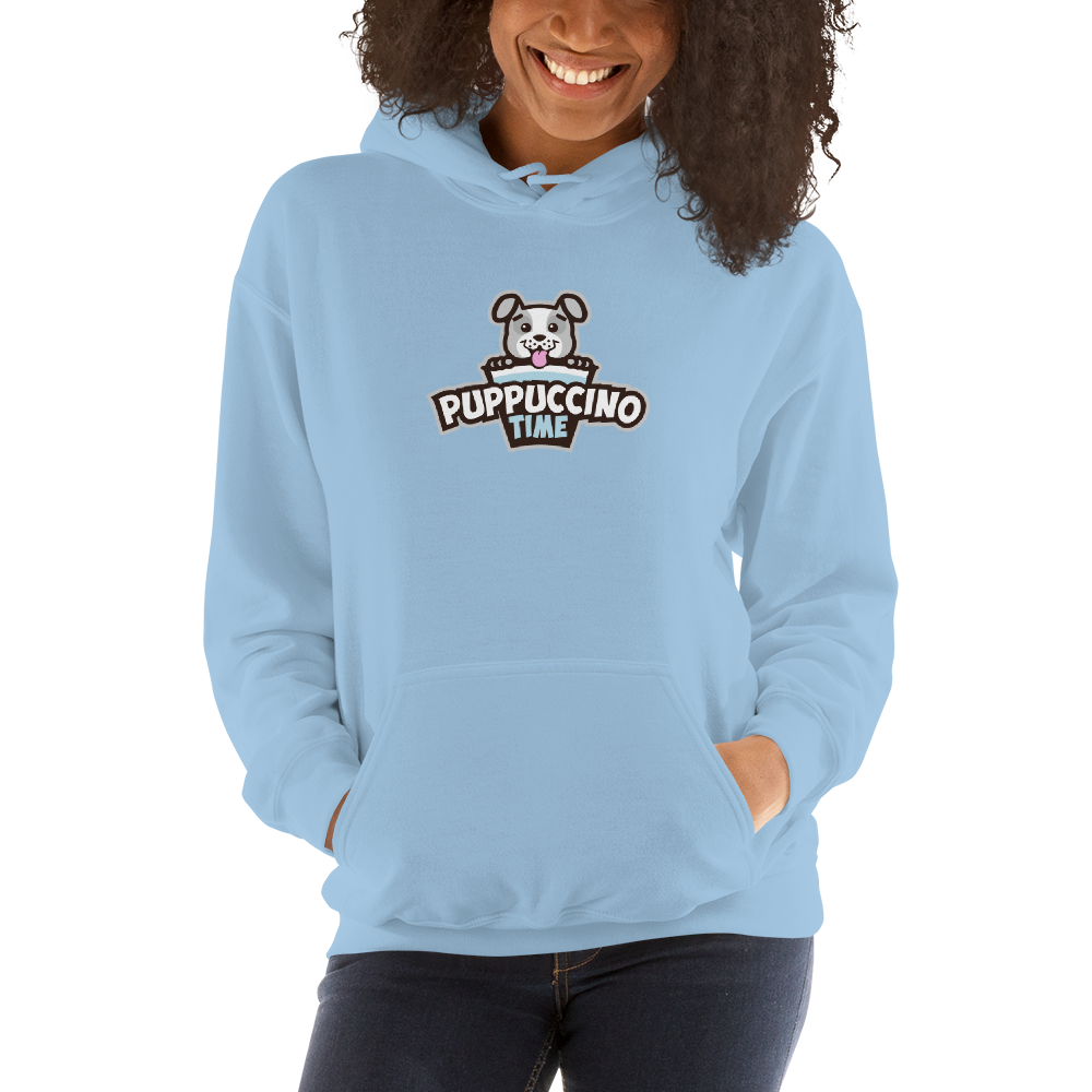 Puppuccino Time Unisex Hoodie by Rocky Kanaka